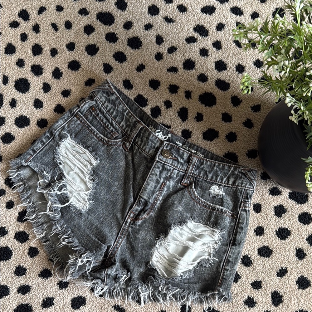 Distressed Mossimo High Waisted Denim Shorts